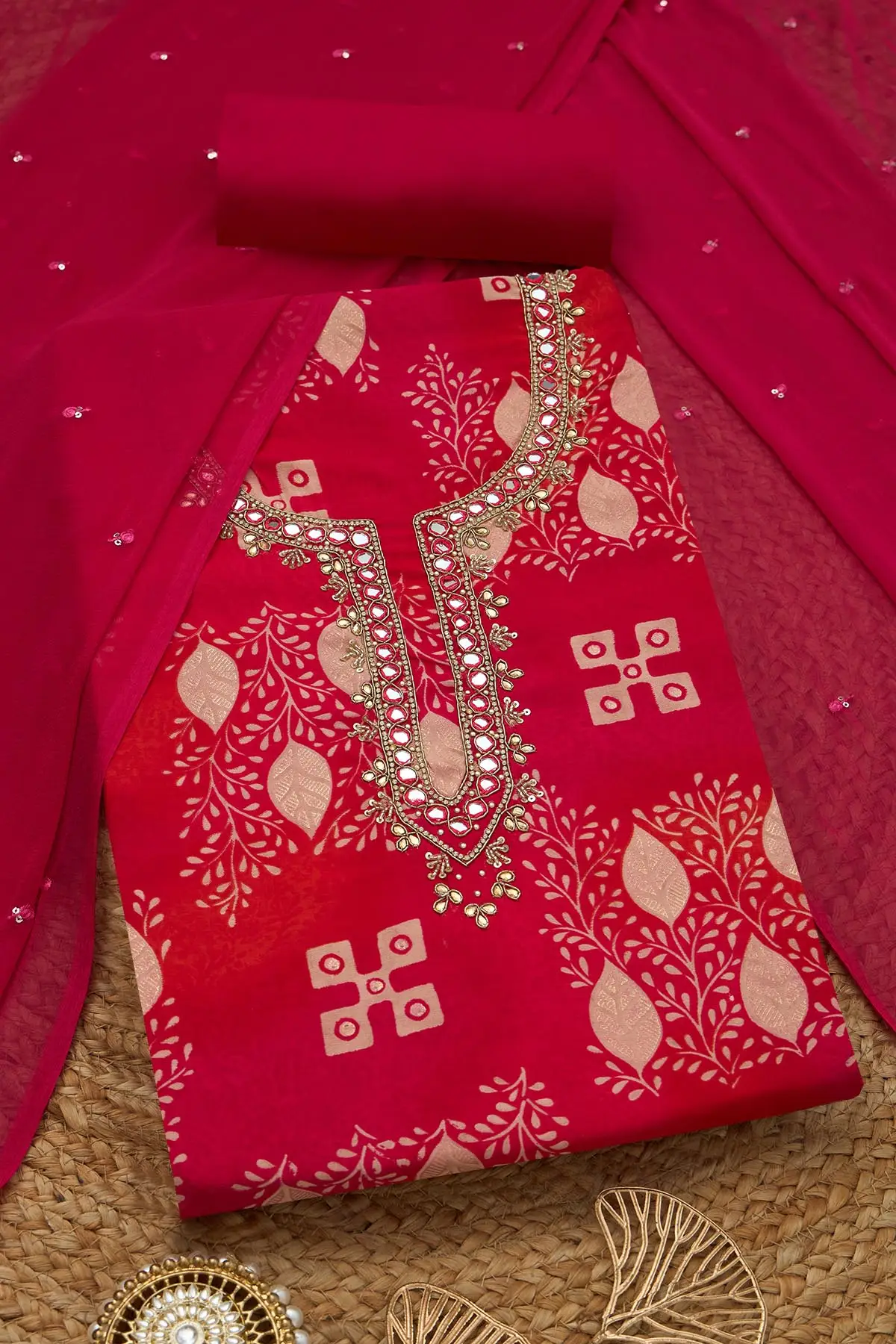 Fuchsia Botanical Print Material