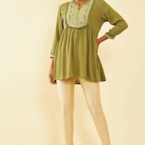 Light Gold Shimmery Solid Churidar