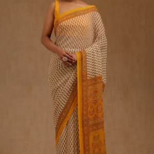 Yellow Georgette Floral Sarees